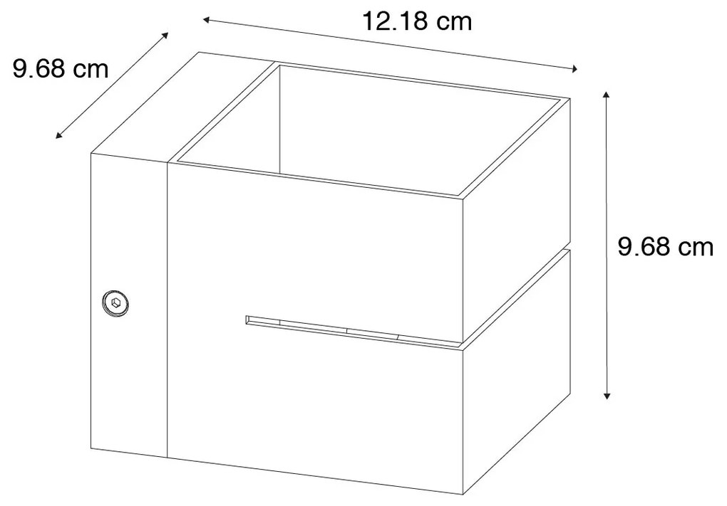 Conjunto de 4 Lâmpadas de Parede Inteligentes Bronze Escuro 9,7 cm Incl. WiFi G9 - Transfer Groove