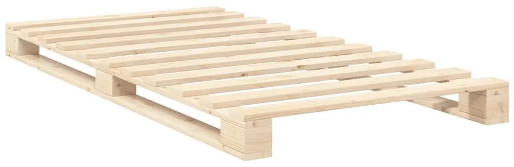 Estrutura de cama com cabeceira 100x200cm pinho maciço