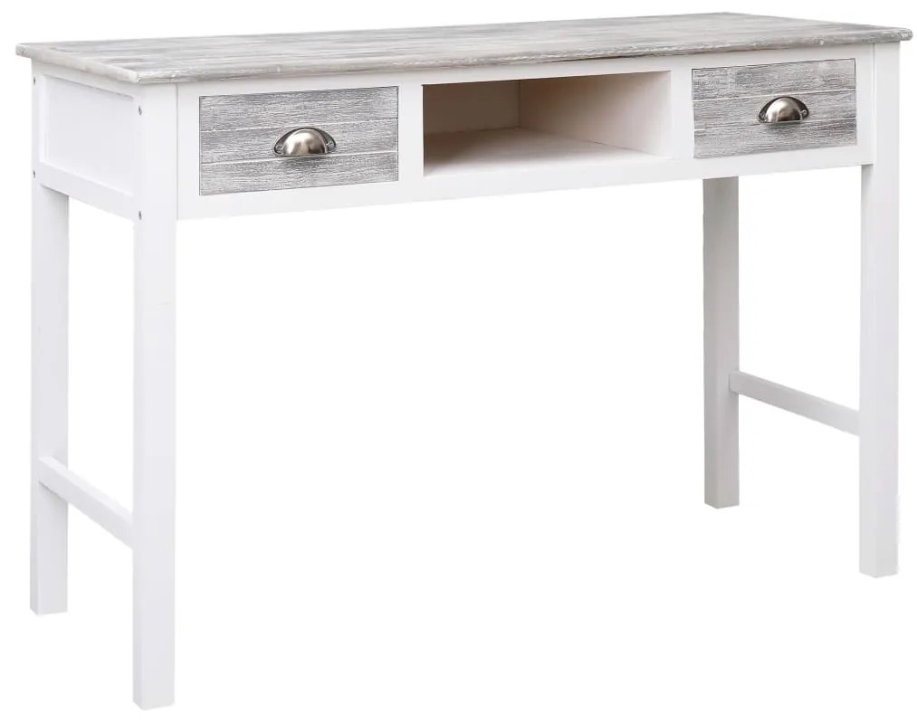 284153 vidaXL Secretária 110x45x76 cm madeira cinzento