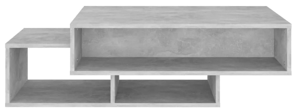 Mesa de centro 105x55x32 cm contraplacado cinzento cimento