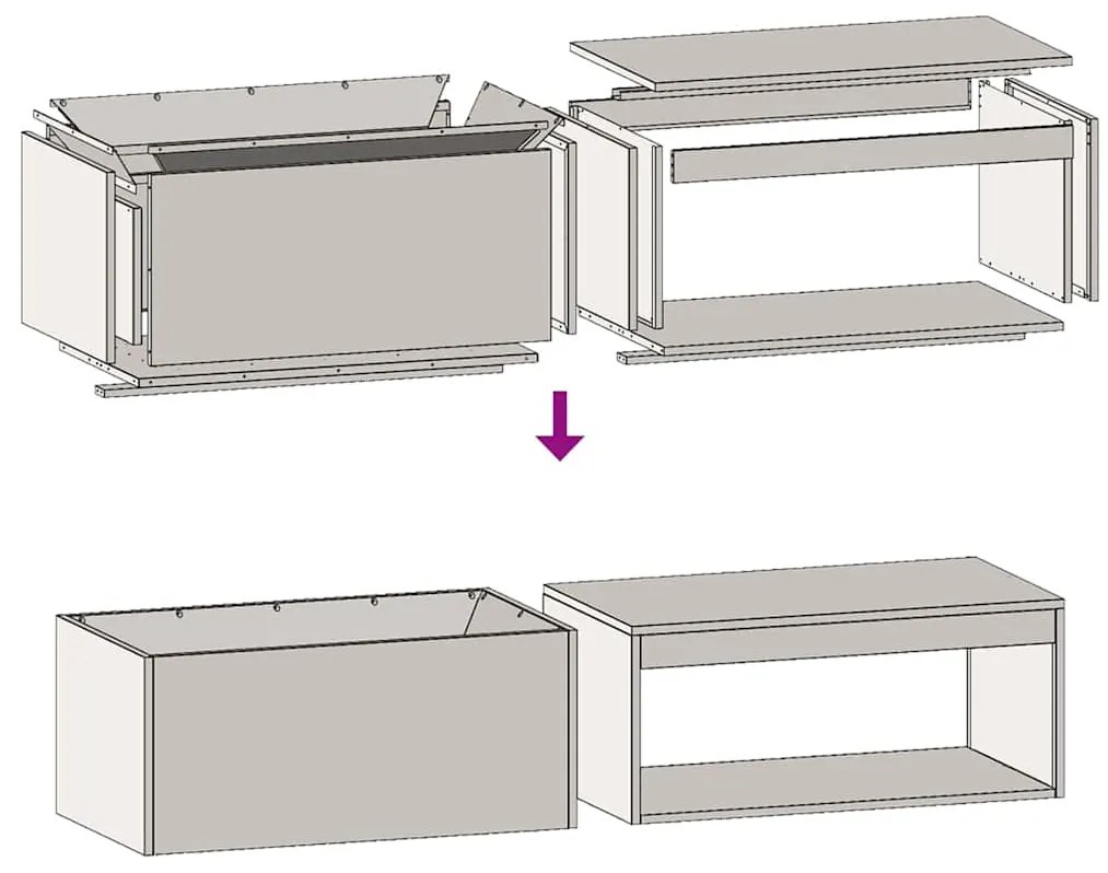 Fogueira vidaXL com Armazenamento de Toras 160x45x35 cm Aço Envelhecid