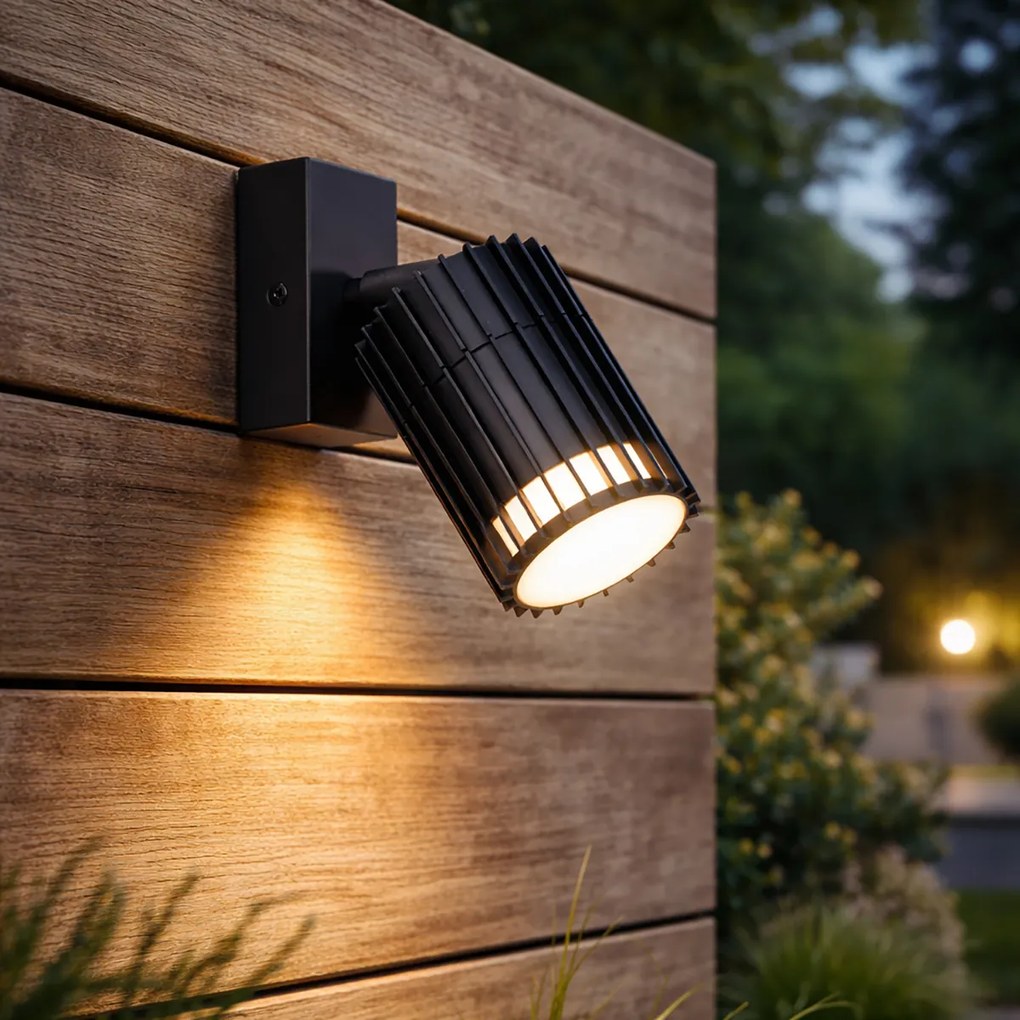 Projetores de teto exterior design preto IP44 - Boris