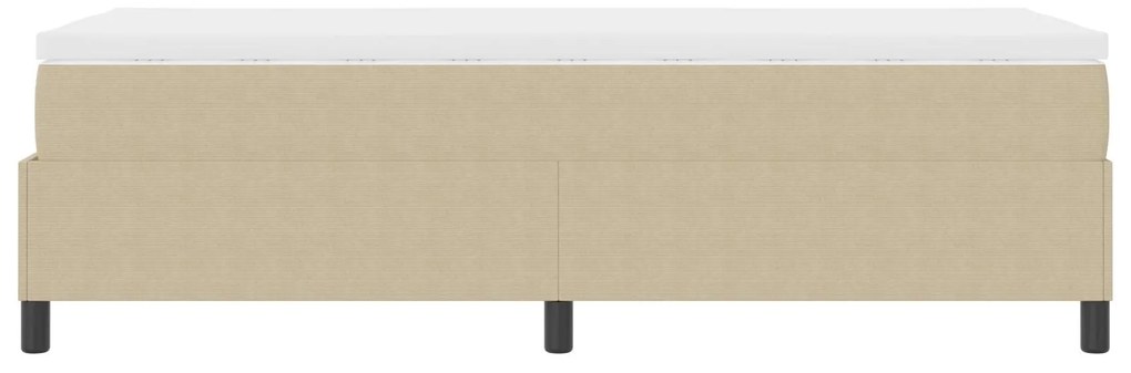 Cama com Box Spring com Colchão Verde Claro Cinza 90x200 cm Tecido de
