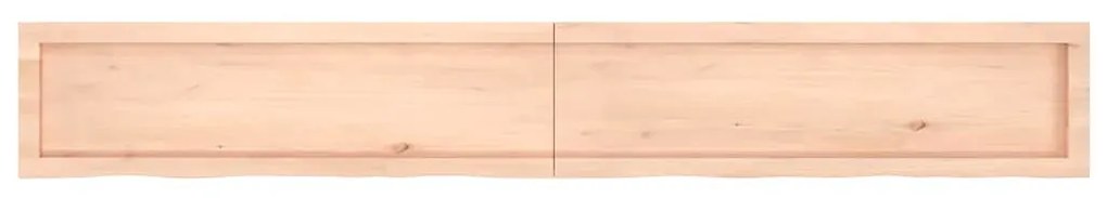 Prateleira de parede 200x30x(2-4)cm carvalho maciço não tratado