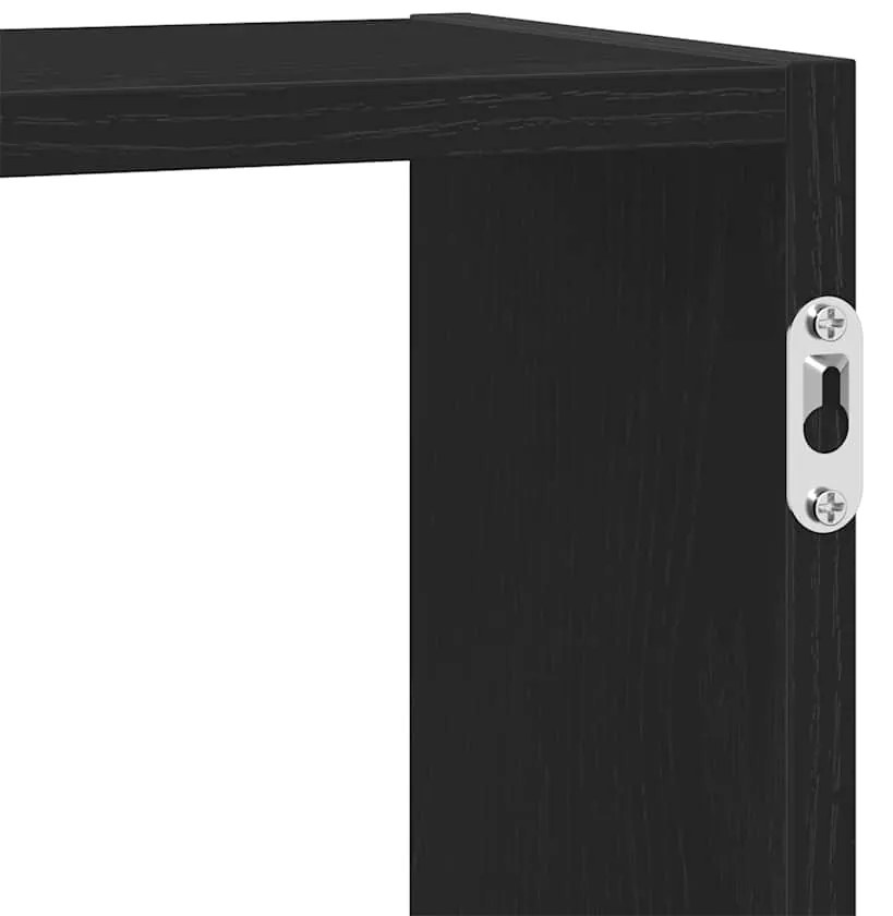 Estante parede cúbica 5 compartimentos derivados madeira preto