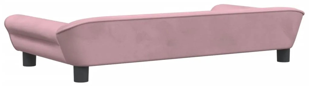 Sofá infantil 100x50x26 cm veludo rosa