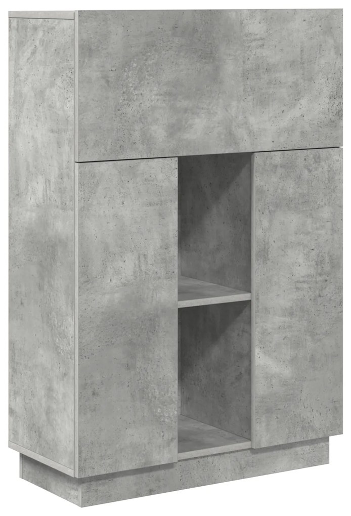 Mesa Cinza Concreto Cinza concreto Madeira engenheirada Padrão