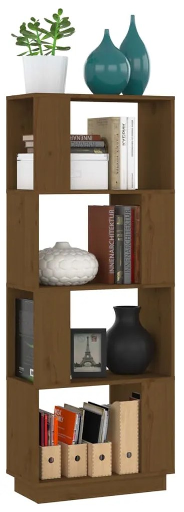 Estante/divisória 51x25x132 cm pinho maciço castanho mel