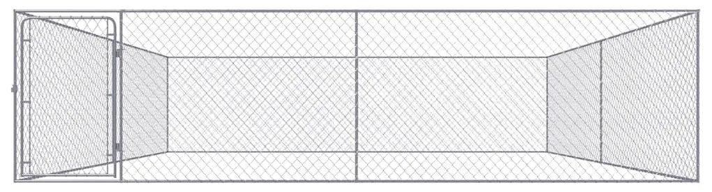 Canil de exterior em aço galvanizado 4x4x1 m