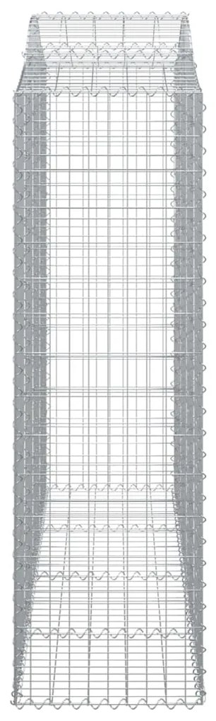Cestos gabião arqueados 11 pcs 200x50x160/180 ferro galvanizado