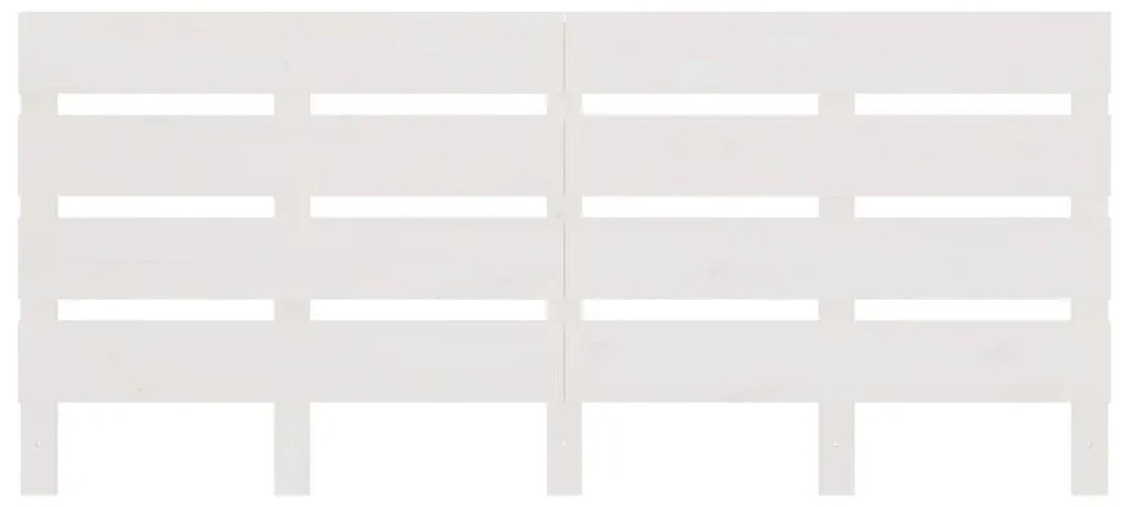 Cabeceira de cama 140x3x80 cm pinho maciço branco
