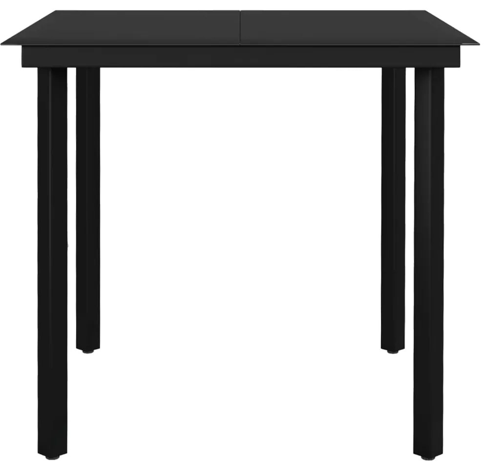 5 pcs conjunto de jantar para jardim cinzento-escuro