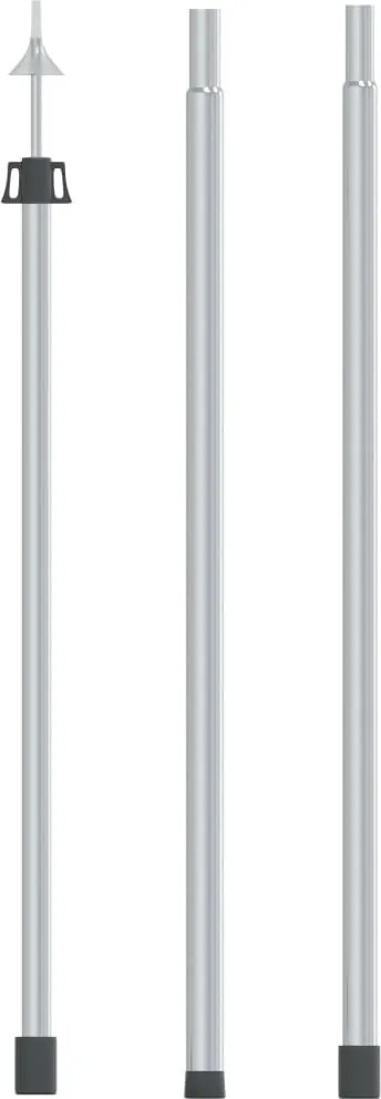 vidaXL Vara para encerado telescópica 102-260 cm alumínio