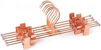 Pack De 6 Cabides Com Pinça Em Aço Gärde Oro Rosa - Sklum