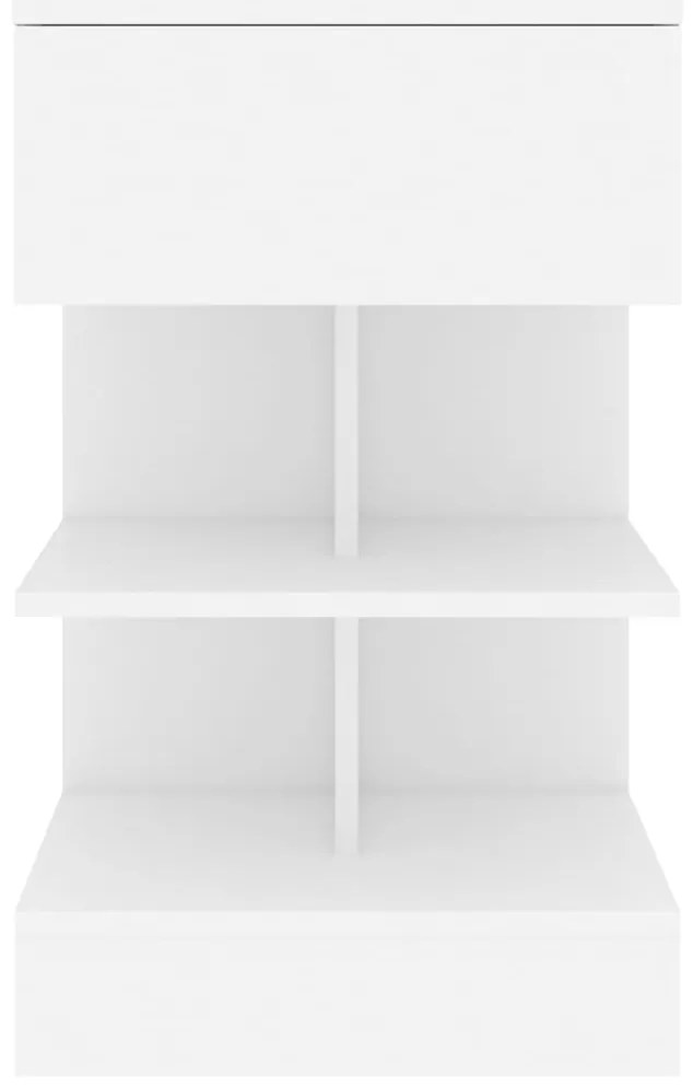 Mesa de cabeceira 40x35x65 cm derivados de madeira branco
