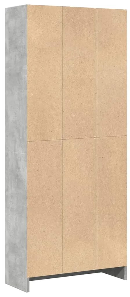 Estante 60x24x143 cm derivados de madeira cinzento cimento