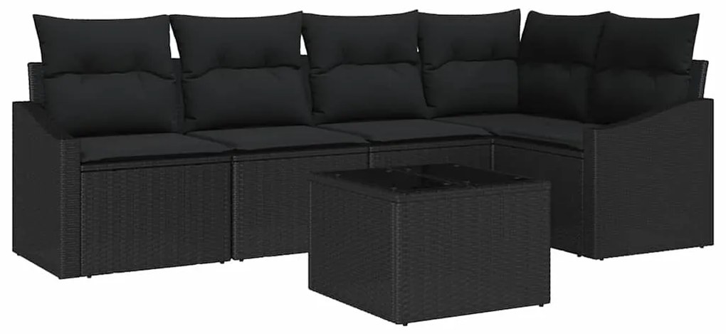 Conjunto de Jantar de Jardim com 6 Peças e Almofadas Beijes em Rattan