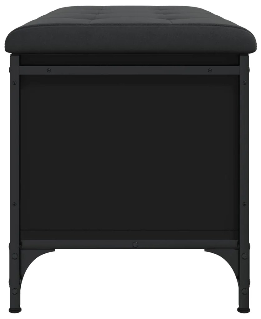 Banco de arrumação 82x42x45 cm derivados de madeira preto