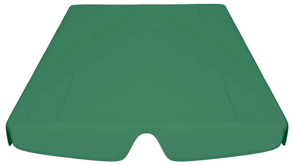 Toldo suplente p/ baloiço de jardim 150/130x105/70 cm verde