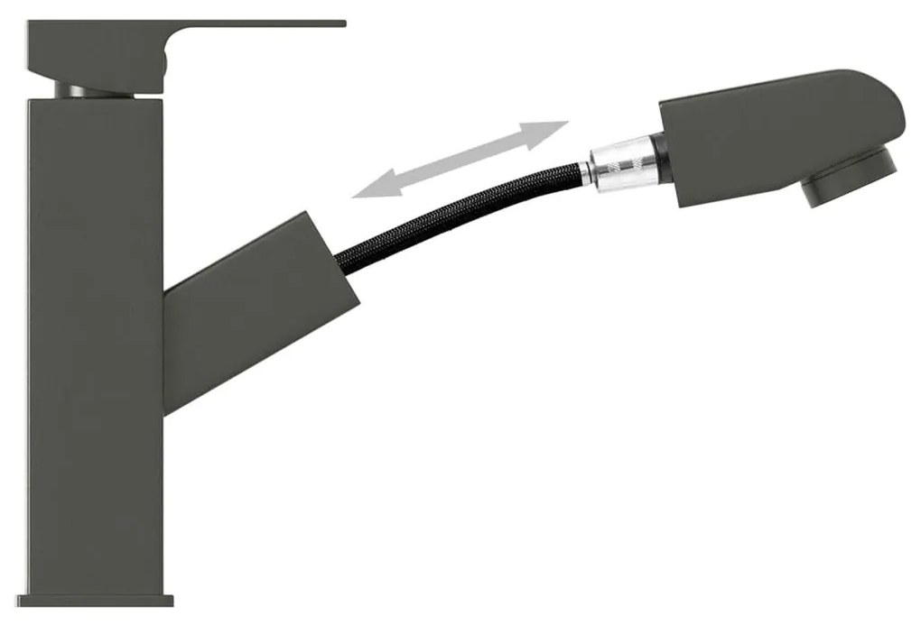 Torneira Extensivel Pichu de Lavatório - Cinzento - Design Nórdico