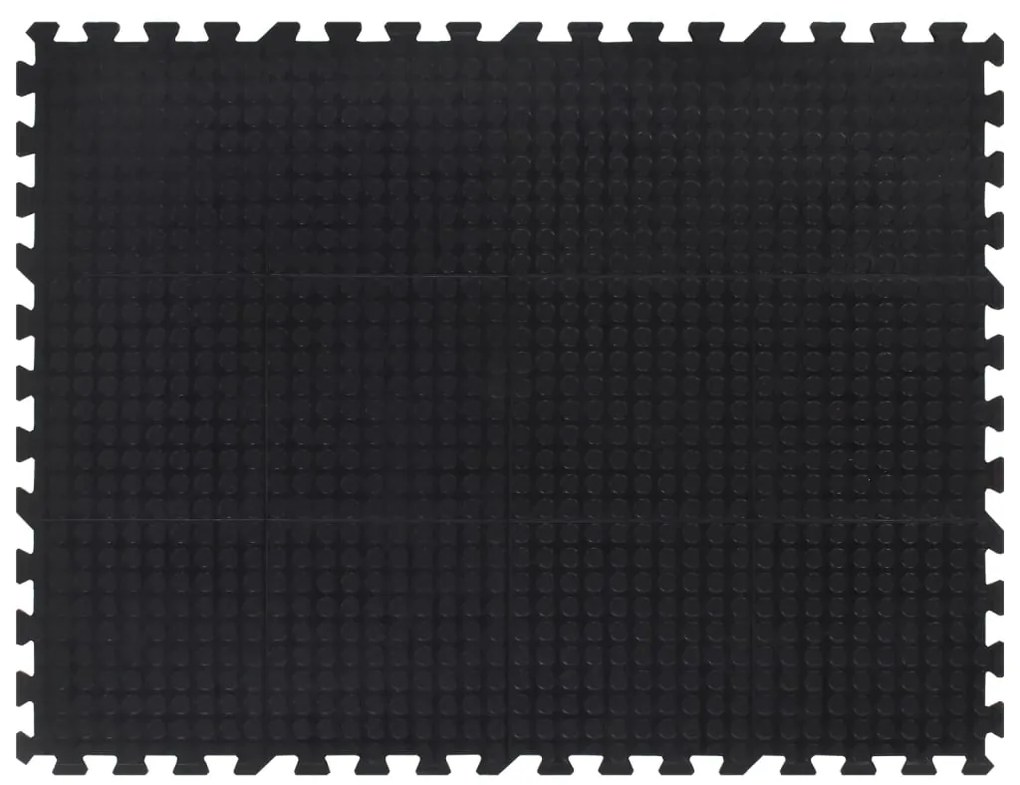 Ladrilho de borracha 12 mm 90x120 cm preto