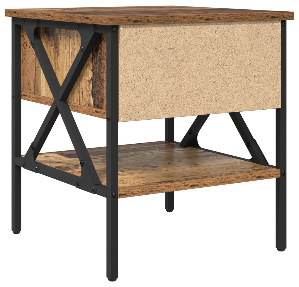 Mesa de Cabeceira Madeira Velha 40x42x45 cm Madeira Engenharia