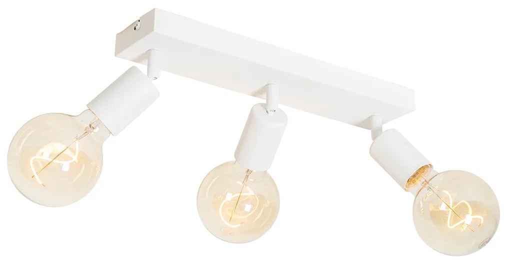 Candeeiro de teto moderno branco retangular 3-luzes - Facil