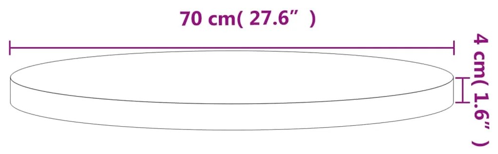 Tampo de mesa redondo Ø70x4 cm madeira de faia maciça