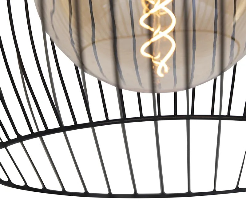 Candeeiro pendente redondo design preto 40 cm - Dos