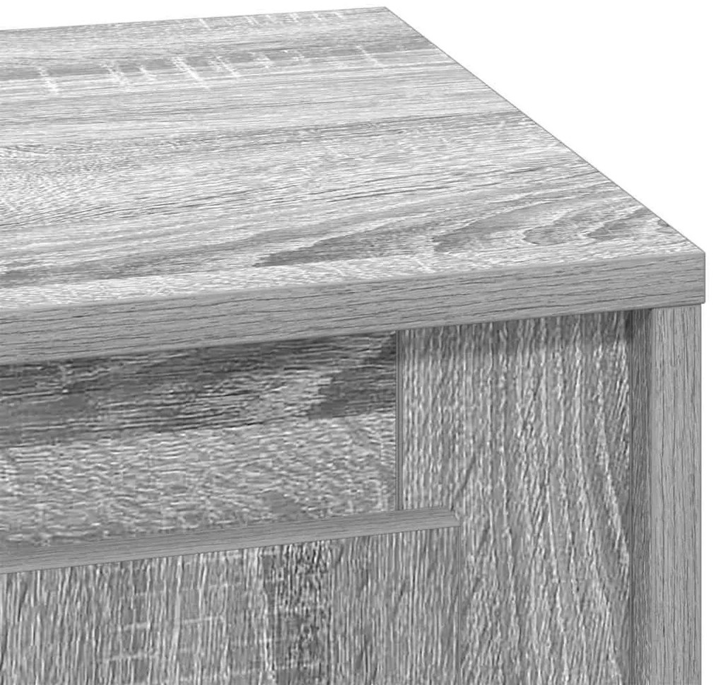 Gavetas de Cabeceira com Luzes LED 2 pcs Cinza Sonoma 44x34,5x45 cm