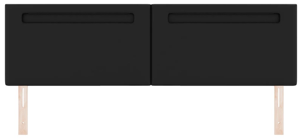 Cabeceira vidaXL Design Simples Preto 180 cm Couro Sintético