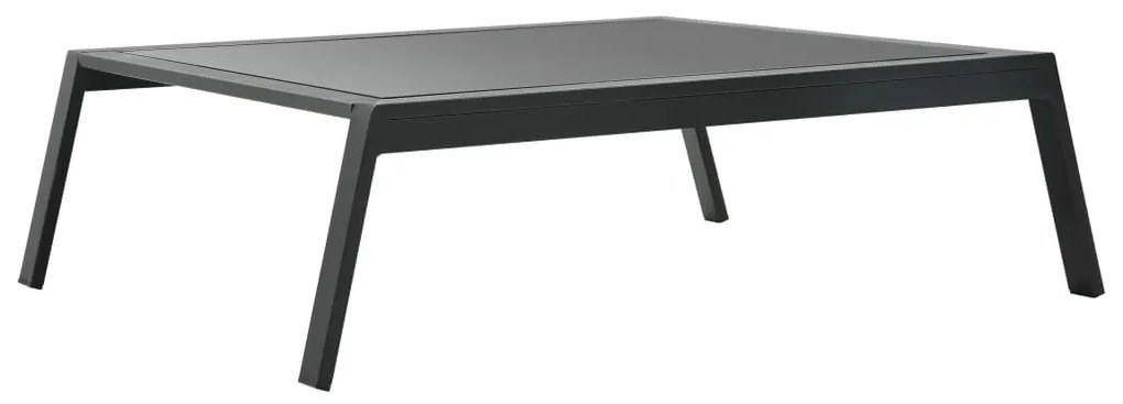 5 pcs conjunto lounge jardim + almofadões alumínio cinza-escuro