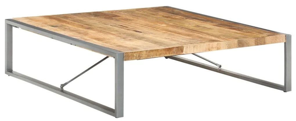 Mesa de centro 140x140x40 cm madeira de mangueira áspera