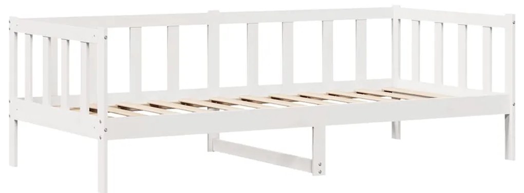 Sofá-cama c/ gavetas 90x200cm madeira de pinho maciça branco