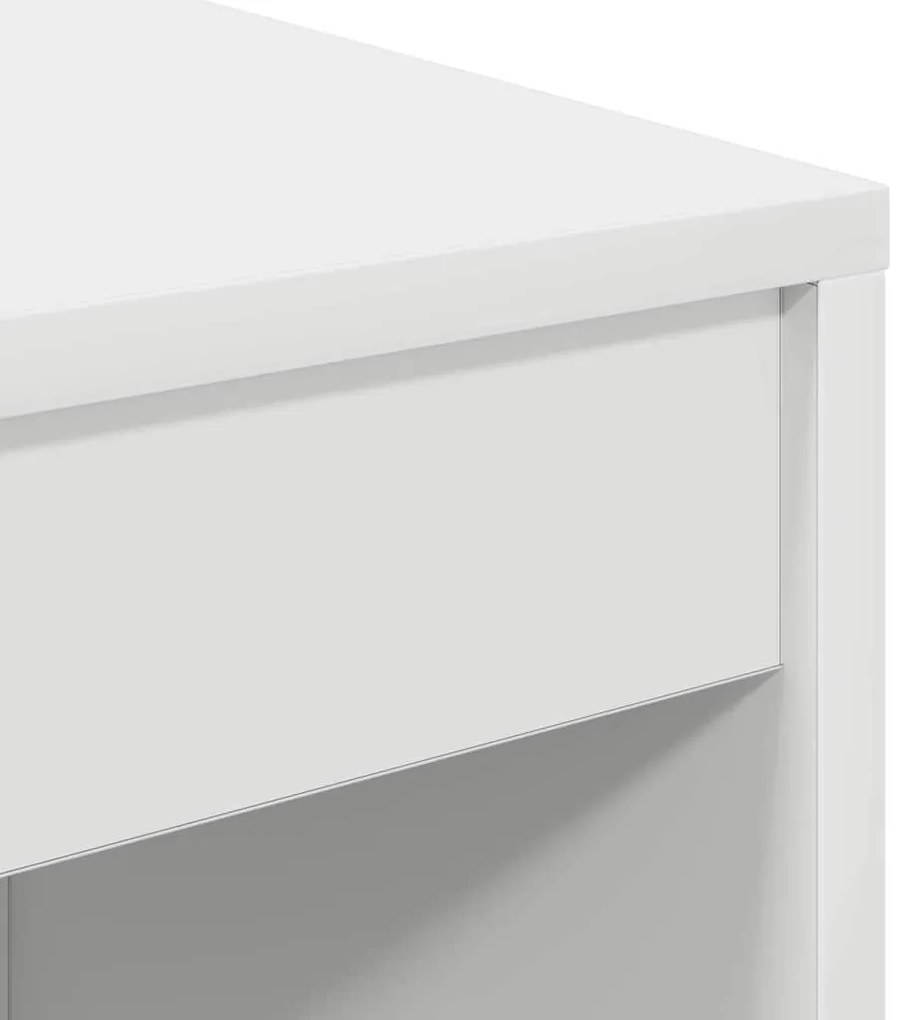 Mesa com Armazenamento Branca Madeira Engenheirada