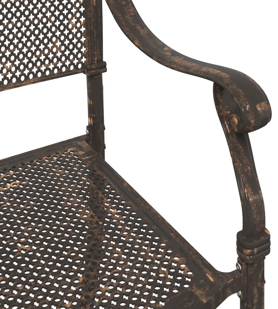 cadeiras de jardim vidaXL 2 pcs em alumínio fundido bronze