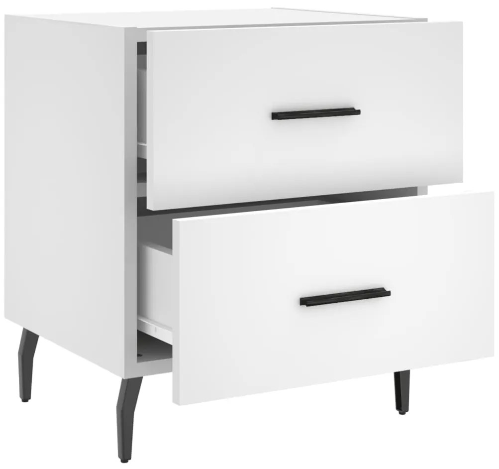 Mesa de cabeceira 40x35x47,5 cm derivados de madeira branco