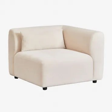 Módulo De Canto Para Sofá Modular Fogler Linho Veludo Bege Linho - Sklum