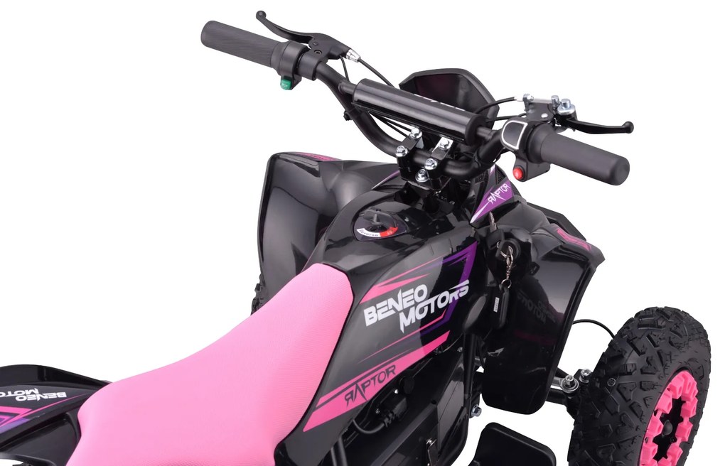 Moto 4 elétrica para crianças ATV Motors Raptor 800W Rosa