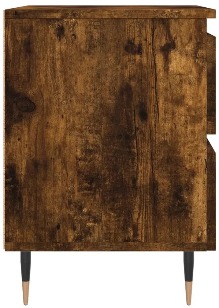 Mesa de cabeceira 40x35x50 cm derivados madeira carvalho fumado
