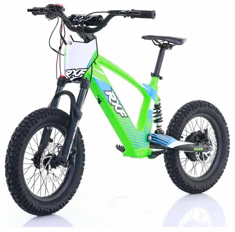 Bicicleta elétrica infantil sem pedais 500W 36V 5Ah 16” RXF Evo Verde