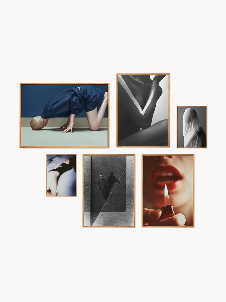 Pósters emoldurados Artwall nº 23, conjunto de 6