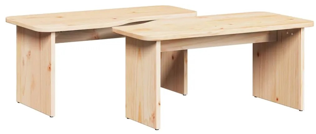 Mesa de centro 2 pcs Natural 100 x 69 x 35.5 cm