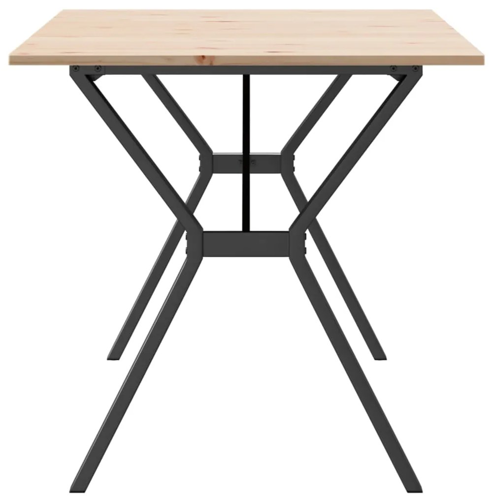 Mesa de jantar estrutura em Y 140x80x75cm pinho e aço