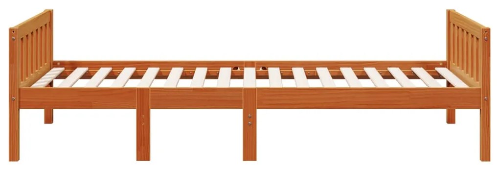 Cama de criança sem colchão 80x200 cm pinho maciço castanho-mel