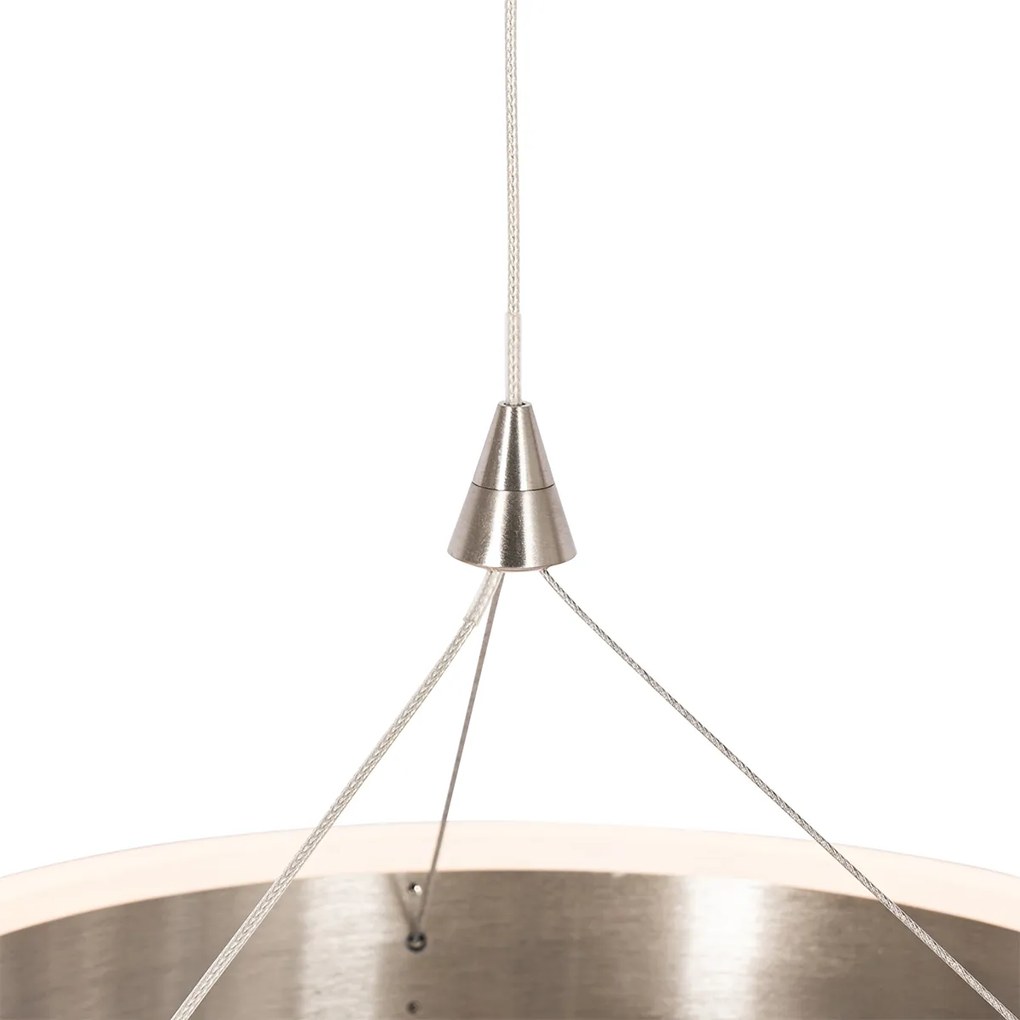 Candeeiro de suspensão em aço oblongo com LED regulável em 3 níveis 3-luzes - Lyani Design