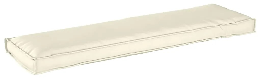 vidaXL Almofada de Palete para Banco Creme 140 x 40 x 8 cm em Tecido Oxford