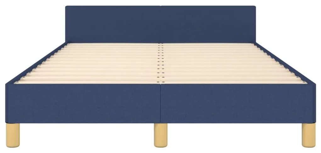 Estrutura de cama sem colchão 120x190 cm tecido azul