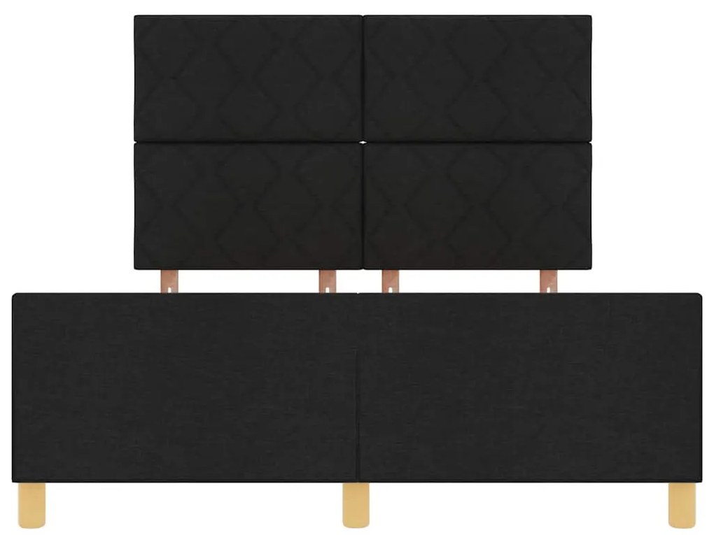 Cama vidaXL Preta 140x200 cm em Tecido