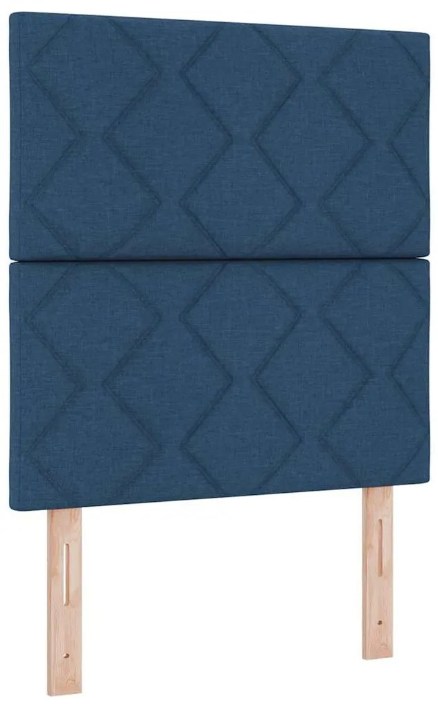 Cama Box com Colchão Azul - 80x200 cm em Tecido